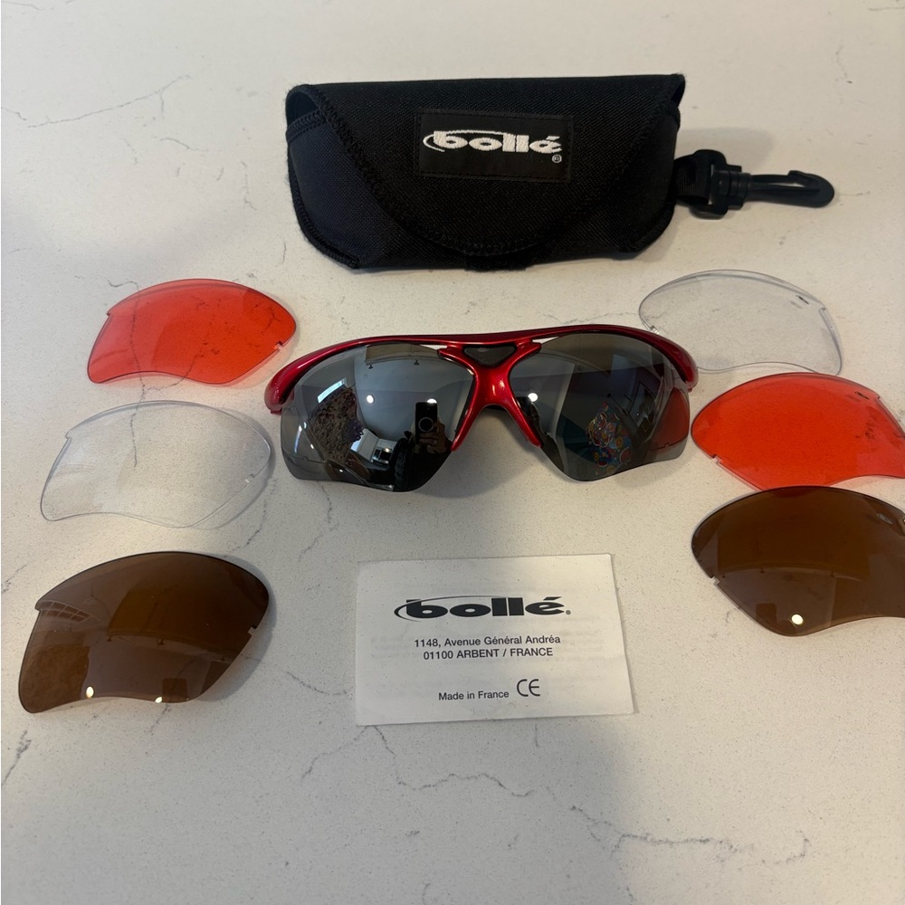 bolle Red vigilant Sunglasses with Multiple Lenses